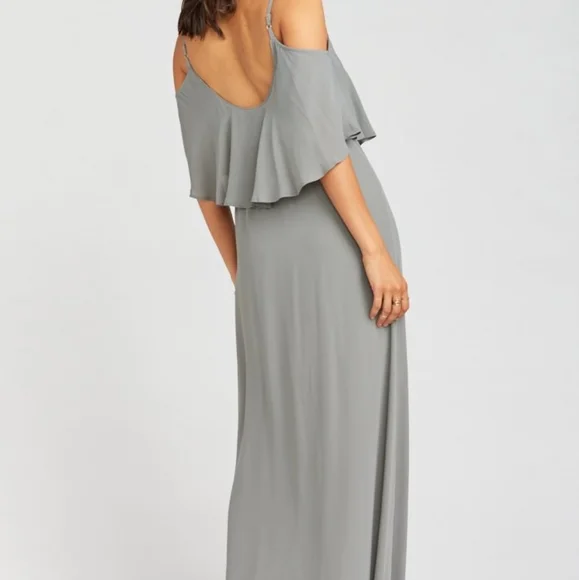 Show Me Your Mumu Caitlin Ruffle Maxi Dress New S - Picture 2 of 6